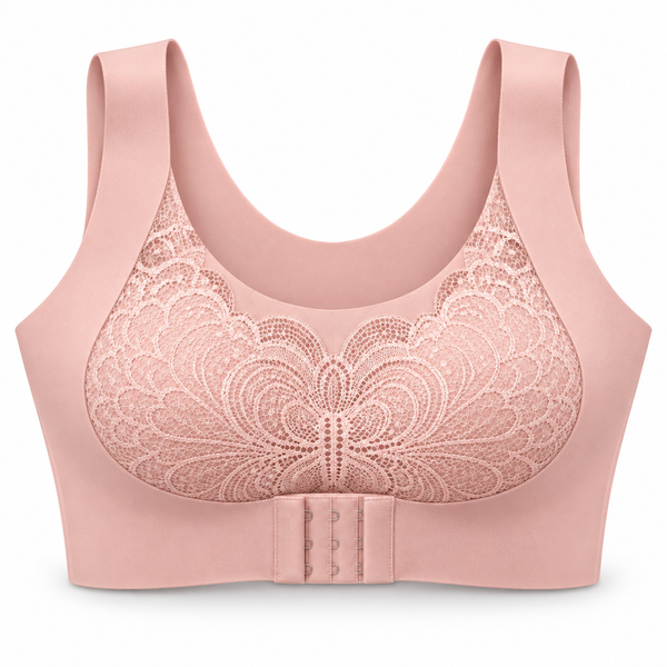 Butterfly Lace Front-Closure Comfort Bra