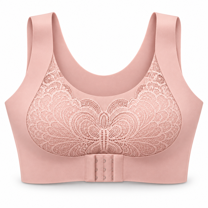 Butterfly Lace Front-Closure Comfort Bra