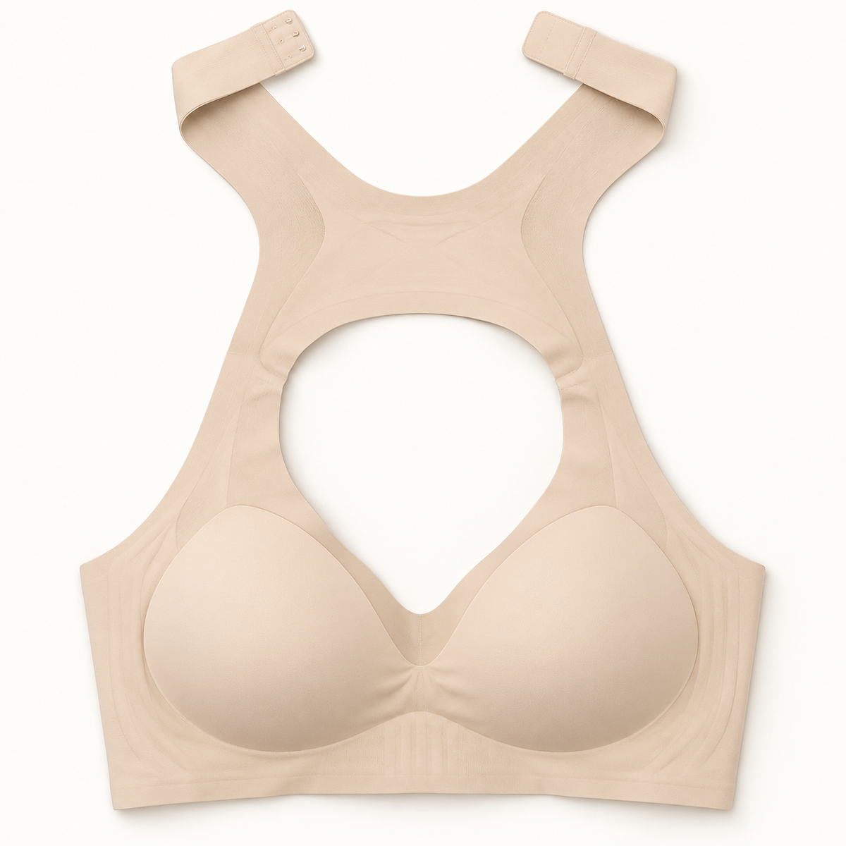 Feel Softness Posture Shape Bra in Skin Nude front view
